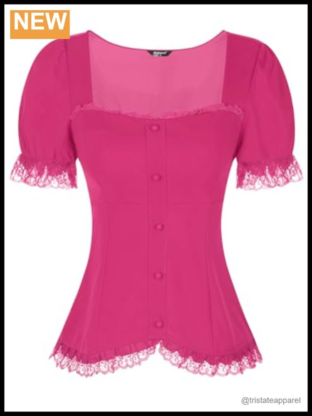 Victorian Puff Sleeve Blouse Renaissance Top Sweetheart Neck Lace Trim Bustier